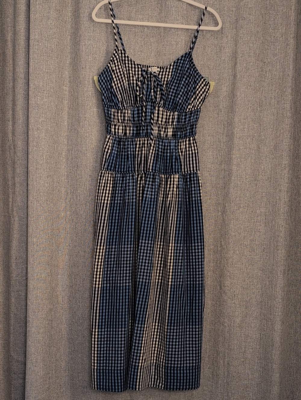 NWT Free Assembly Blue & White Gingham Dress